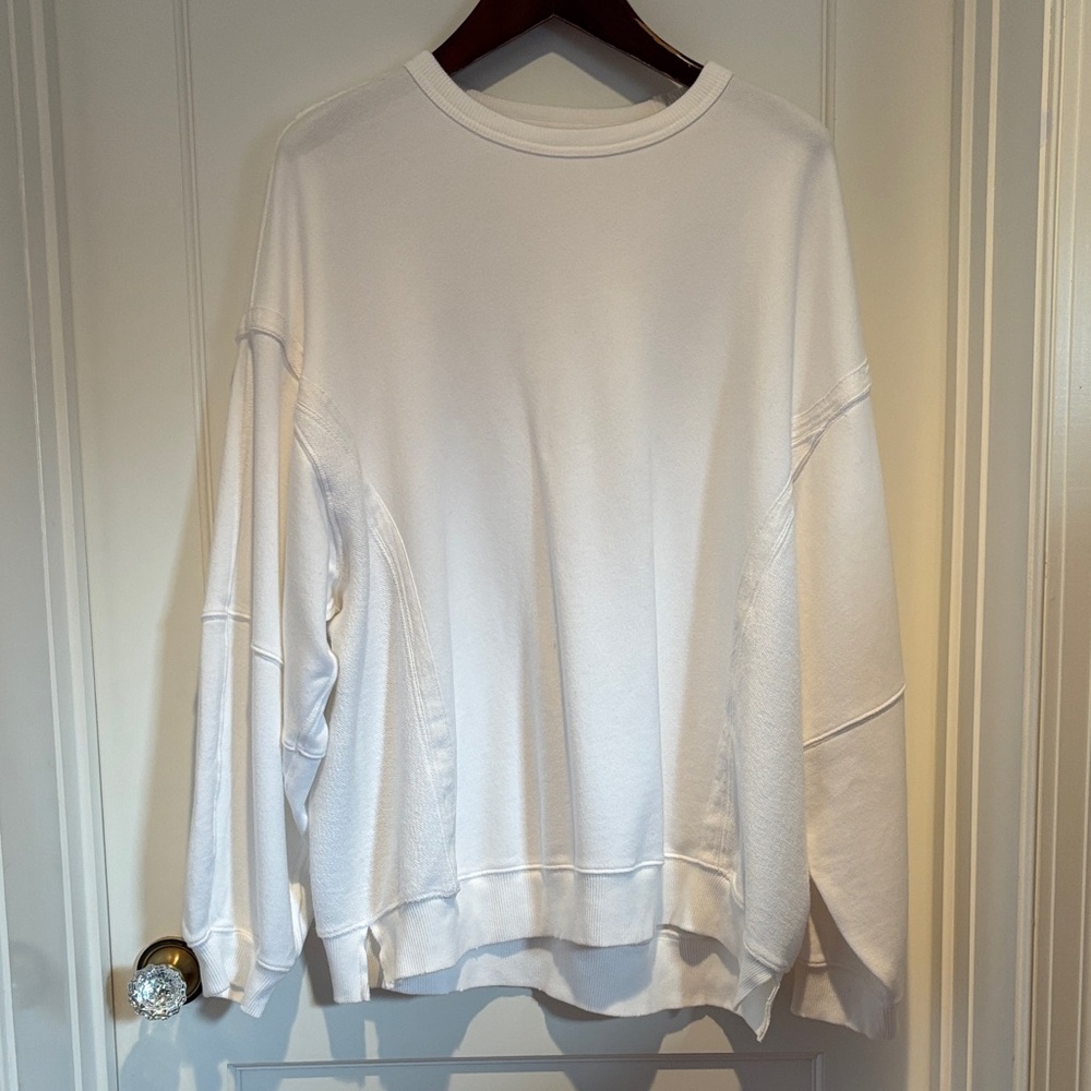 NWT Aerie Keeping It Light crocheted crewneck sweatshirt
